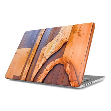 MacBook snap case: Walnut Mosaic Wood