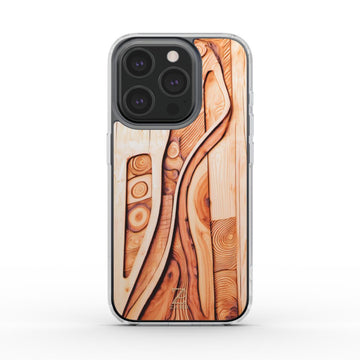 Phone clear case: Plywood Flow