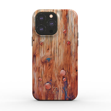 Phone tough case (MagSafe): Nailed Rustic Wood