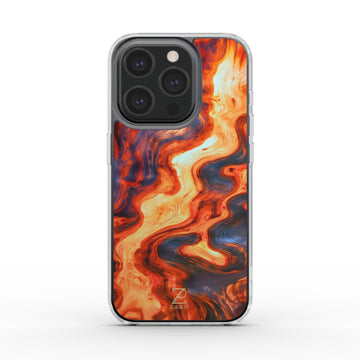 Phone clear case: Burning Wood