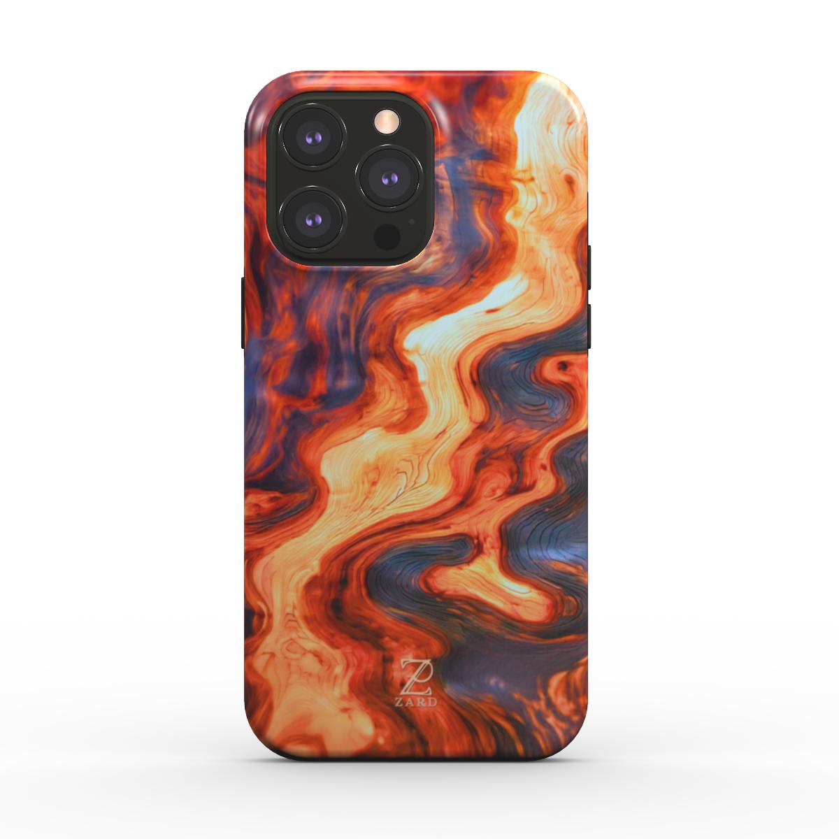 Phone tough case (MagSafe): Burning Wood