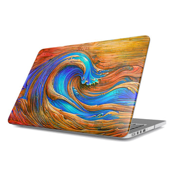 MacBook snap case: Timber Sapphire Wave