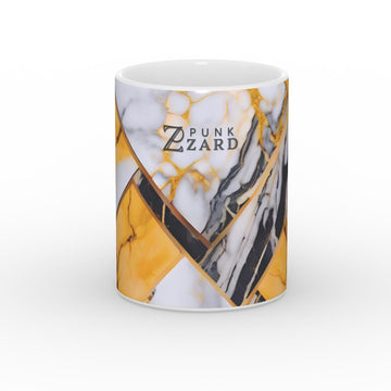 Mug: Yellow Grayscale Struct Marble