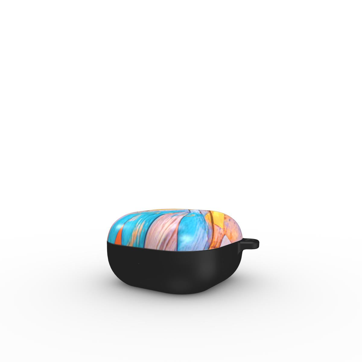 Samsung Buds case: Turquoise Rustic Wood