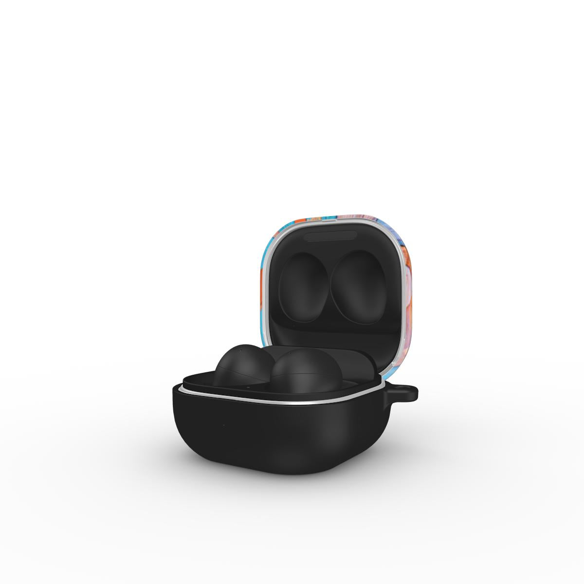 Samsung Buds case: Turquoise Rustic Wood