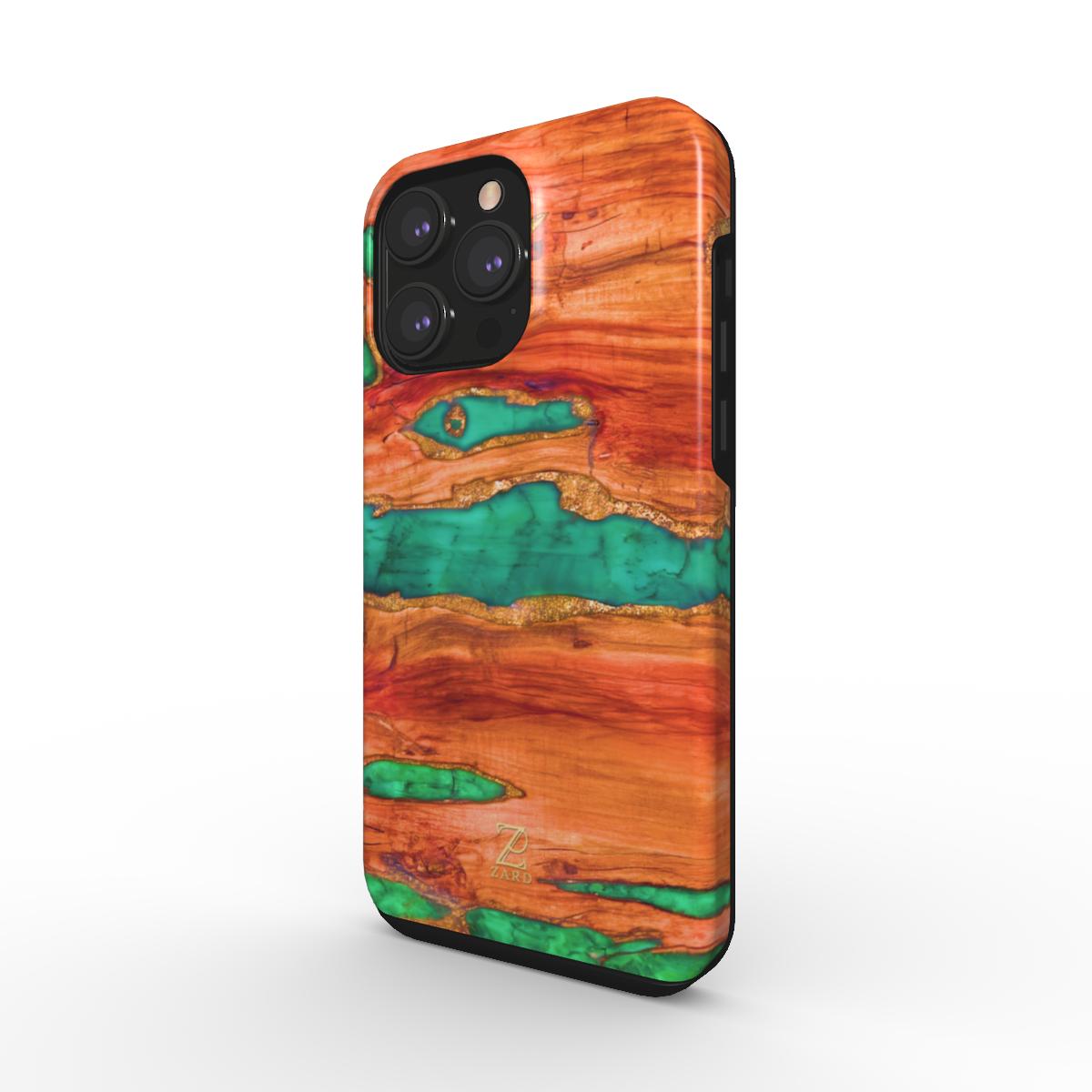 Phone tough case: Emerald Gold Dust Timber