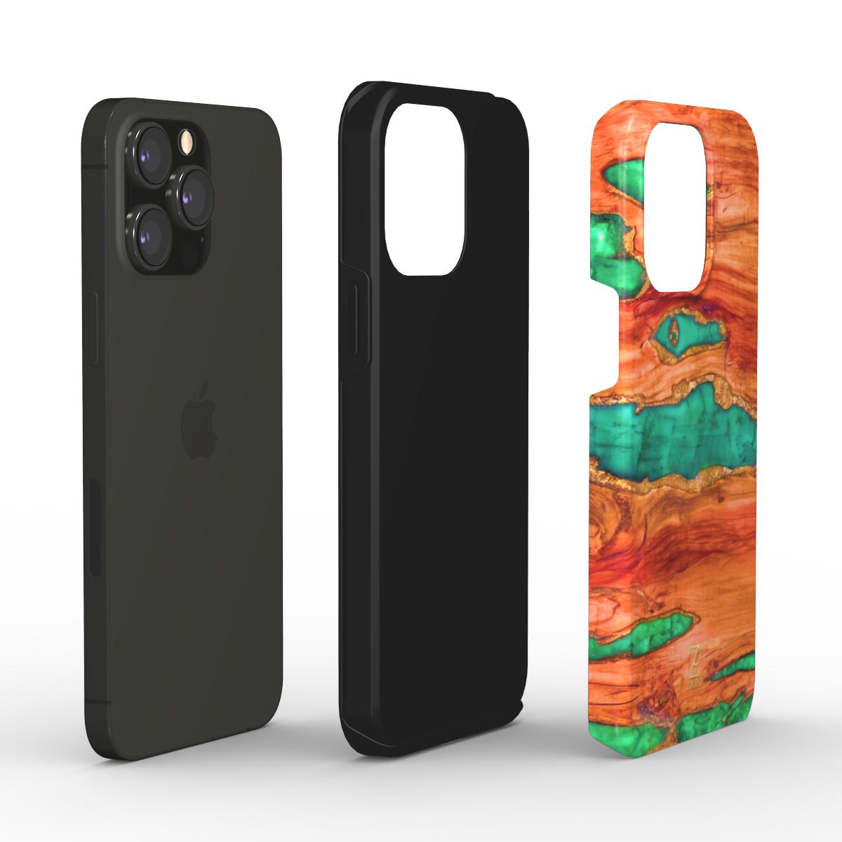 Phone tough case: Emerald Gold Dust Timber