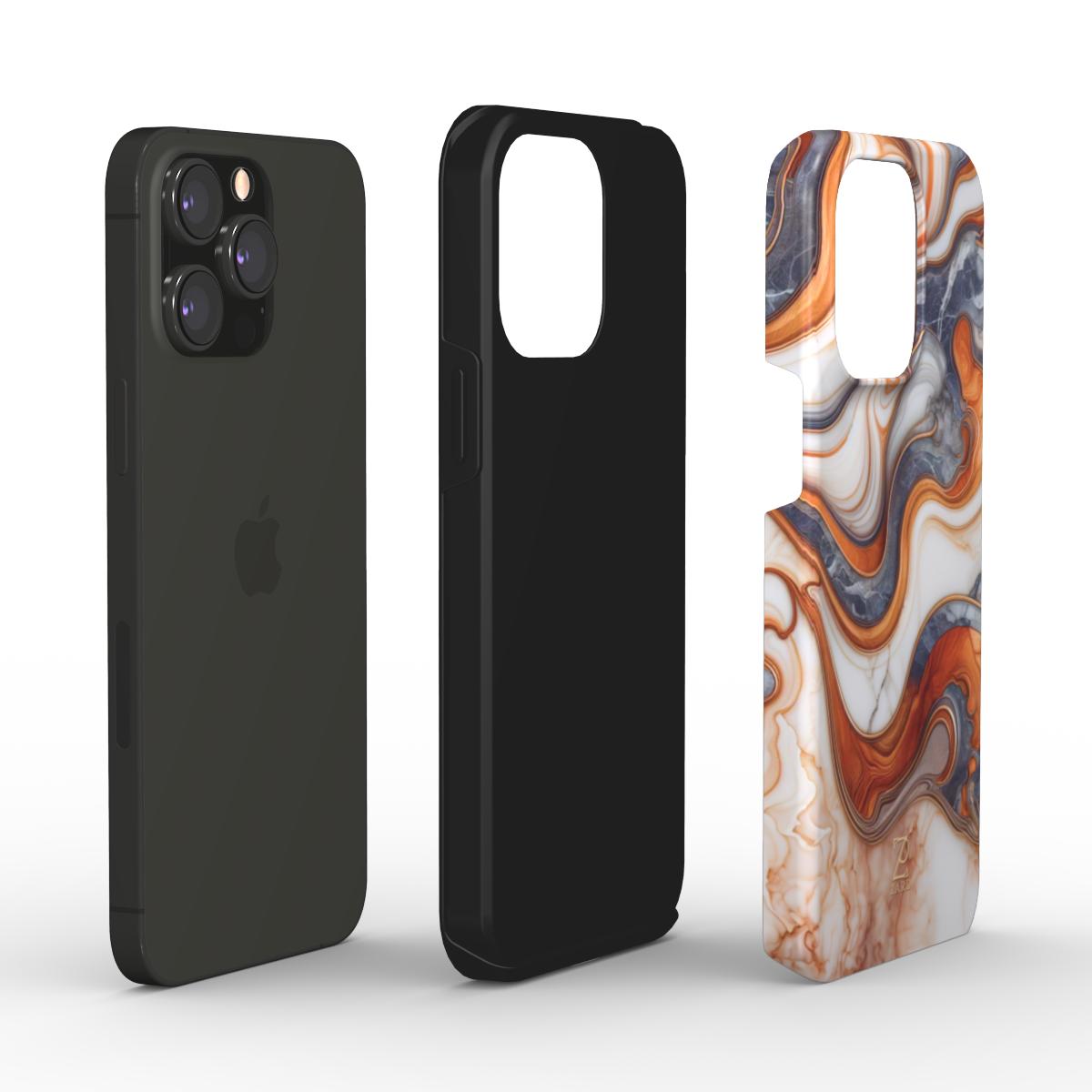 Phone tough case: Coffee Cream Marble