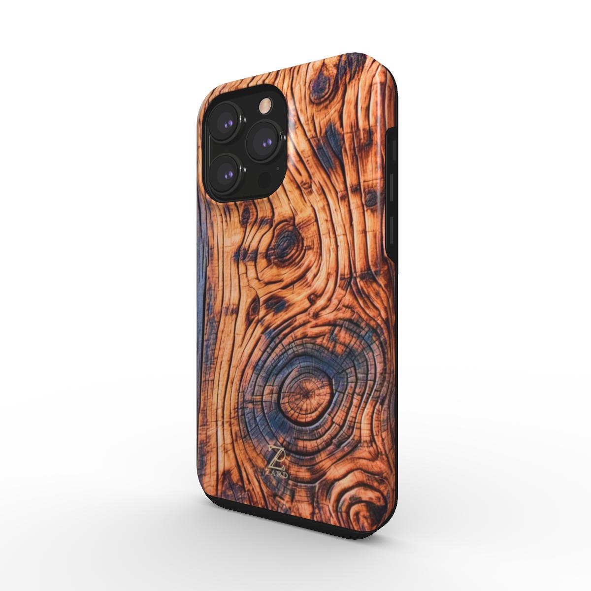 Phone tough case: Charcoal Rustic Wood