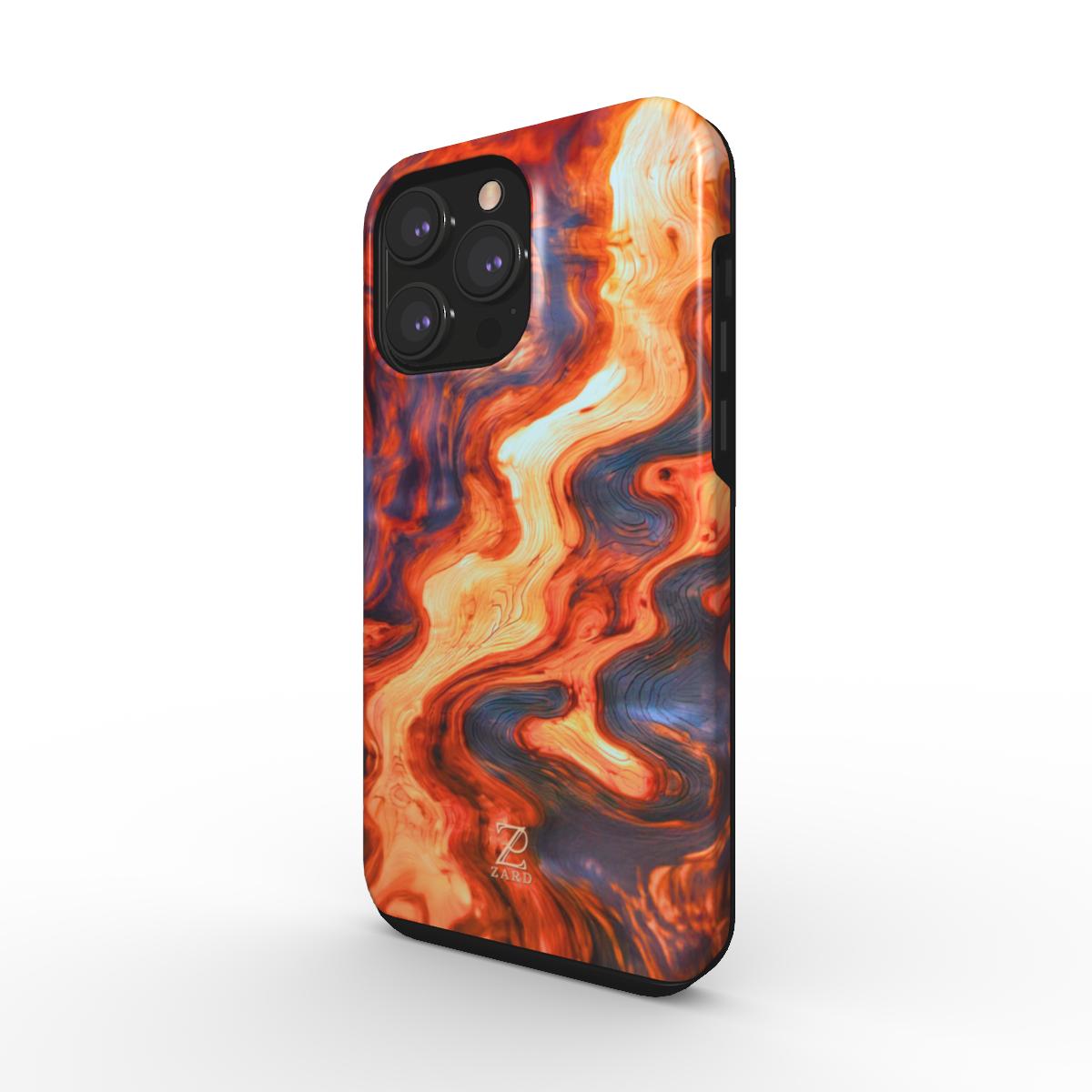 Phone tough case: Burning Wood