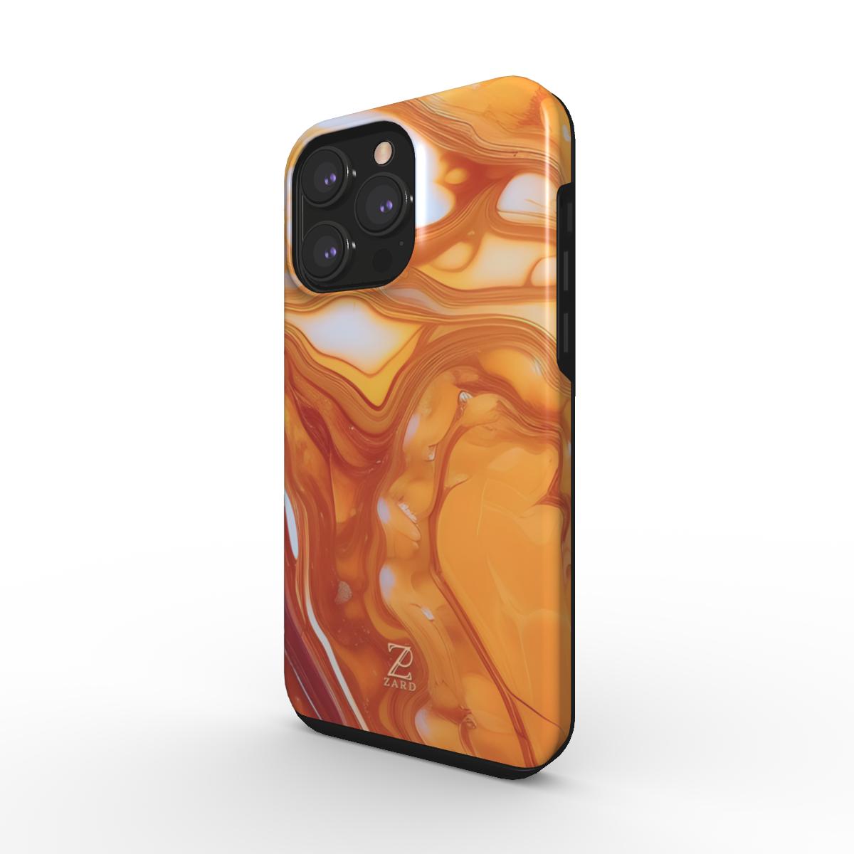 Phone tough case: Amber Marble