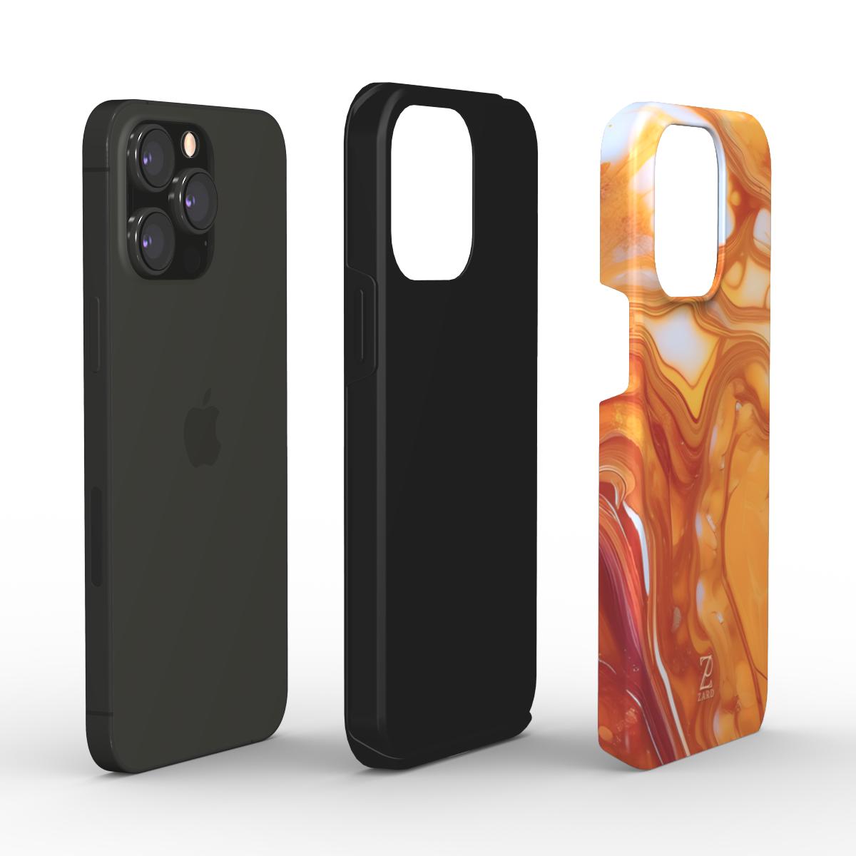 Phone tough case: Amber Marble