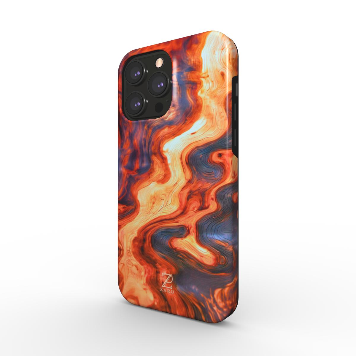 Phone tough case (MagSafe): Burning Wood