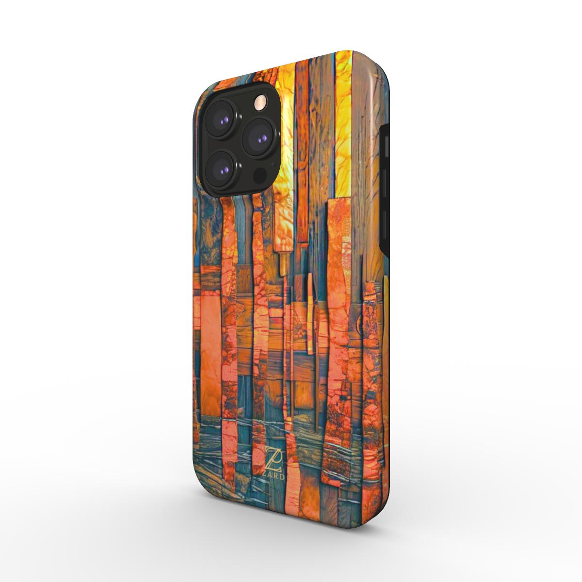 Phone tough case (MagSafe): Amber Timber