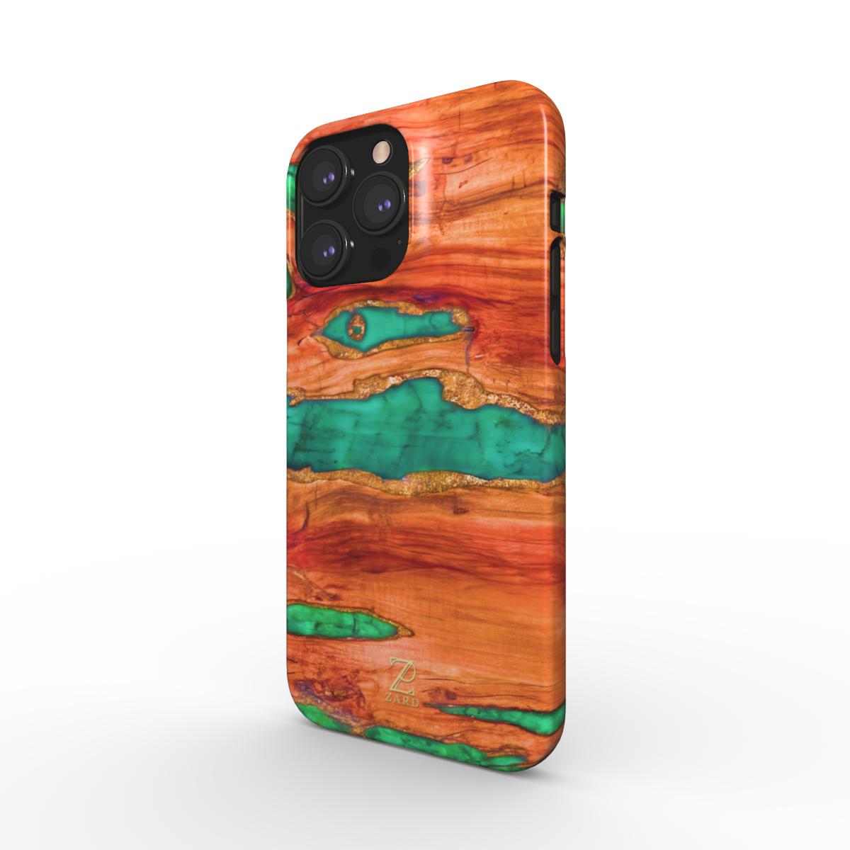 Phone snap case: Emerald Gold Dust Timber