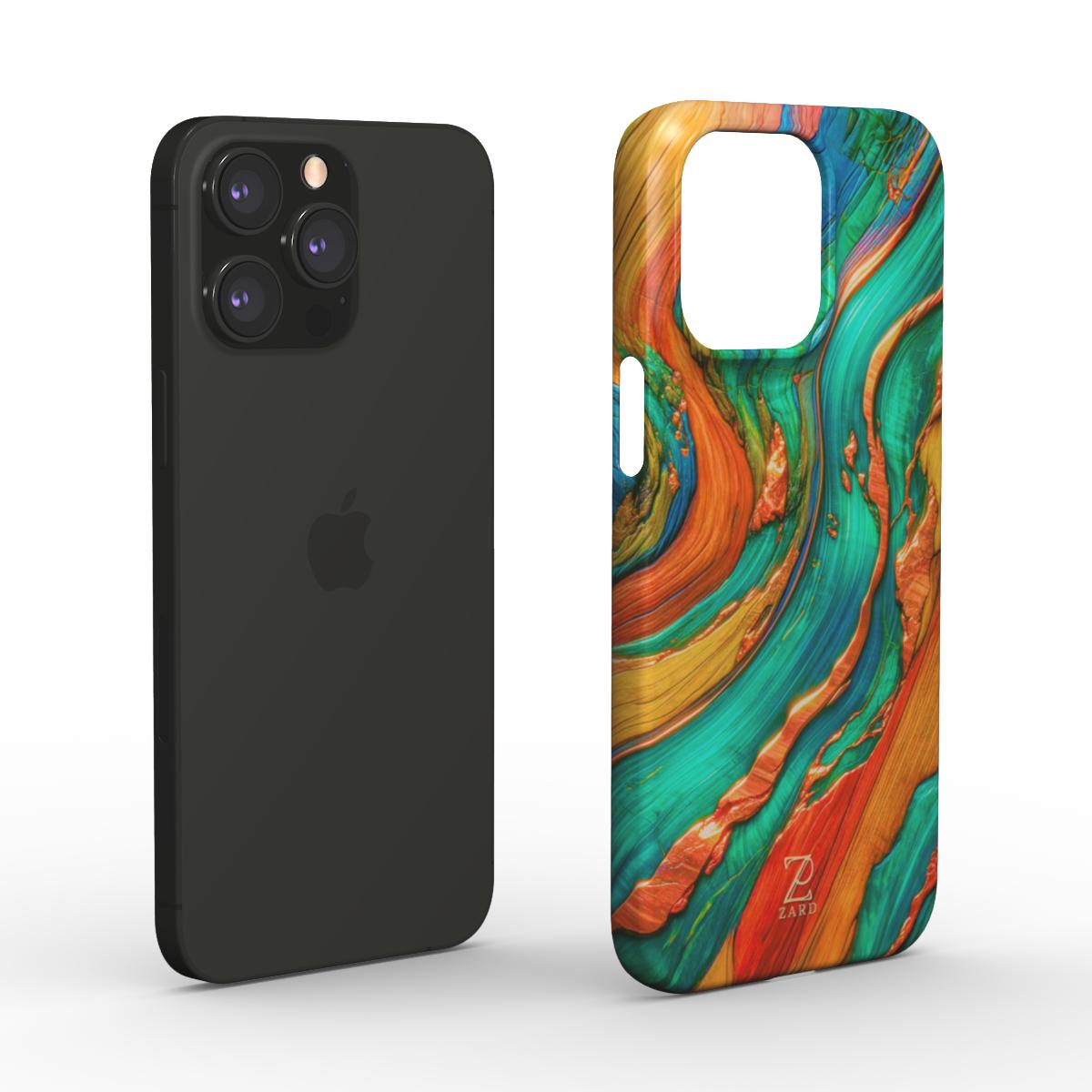 Phone snap case: Emerald Copper Timber