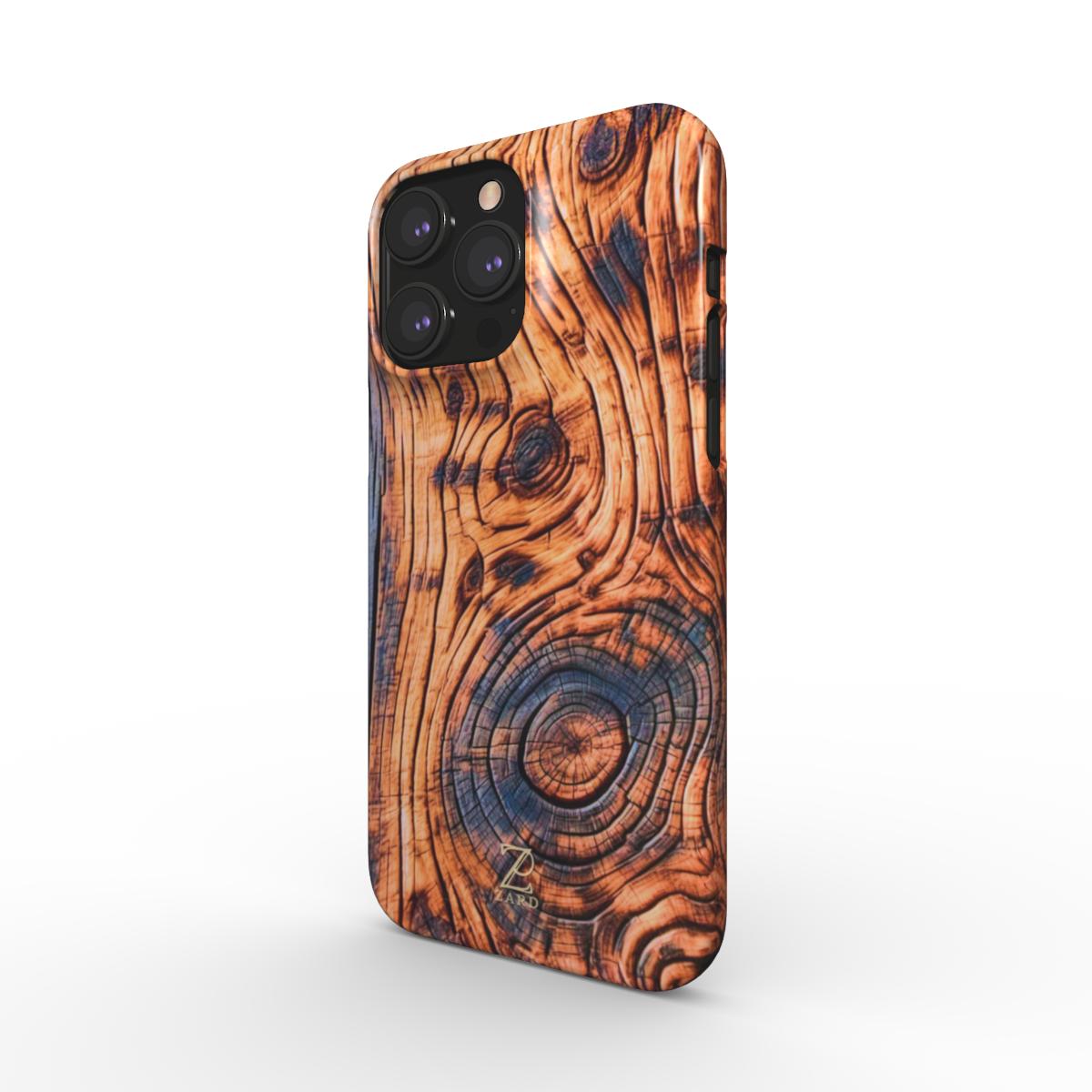 Phone snap case: Charcoal Rustic Wood