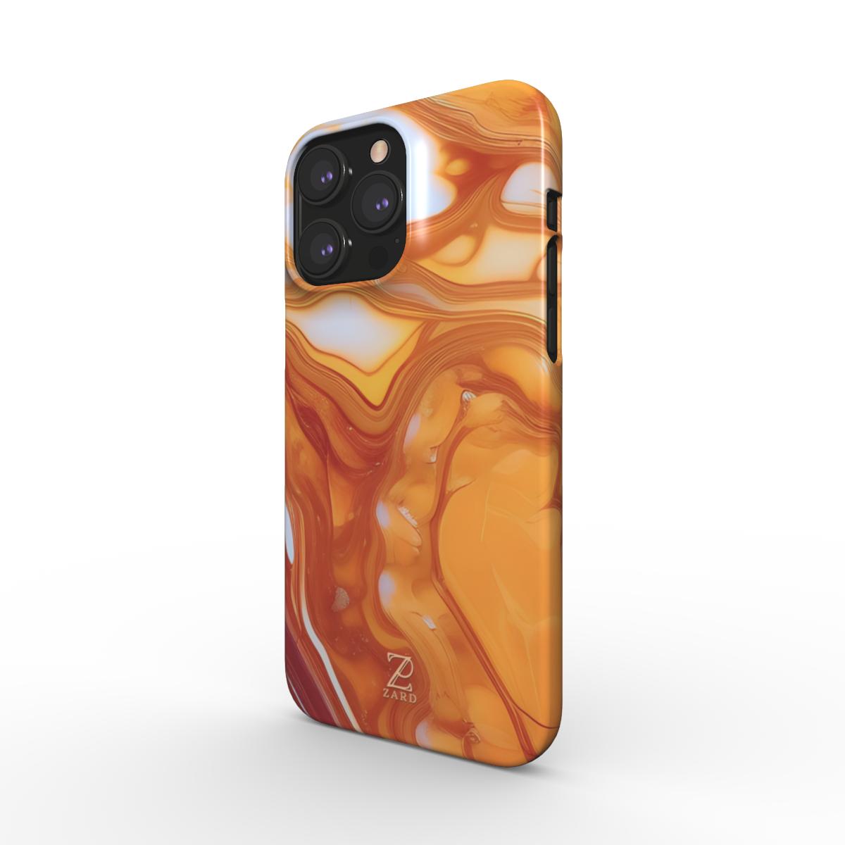 Phone snap case: Amber Marble