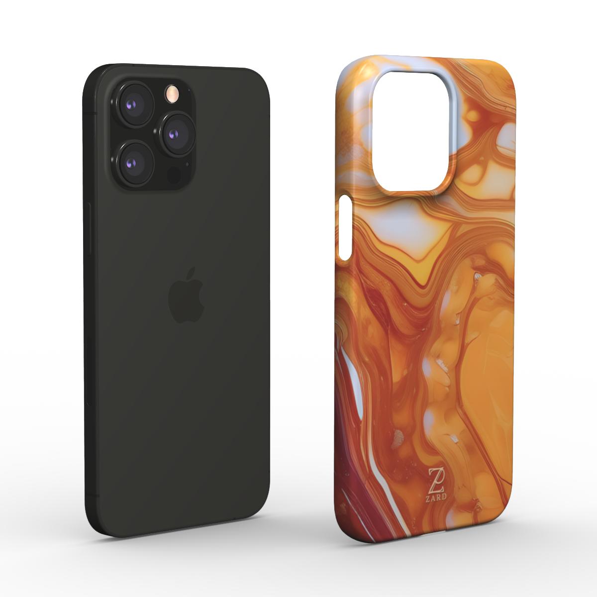 Phone snap case: Amber Marble