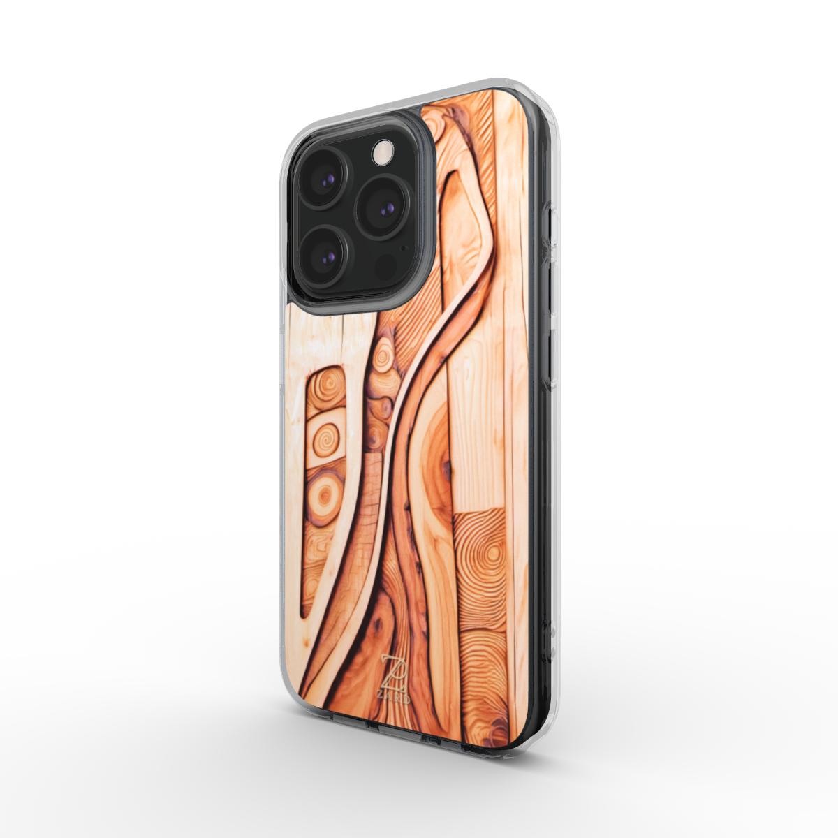Phone clear case: Plywood Flow