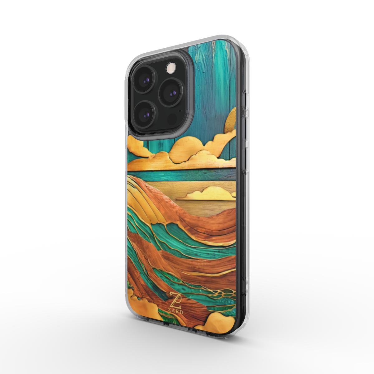 Phone clear case: Emerald Rustic Ocean