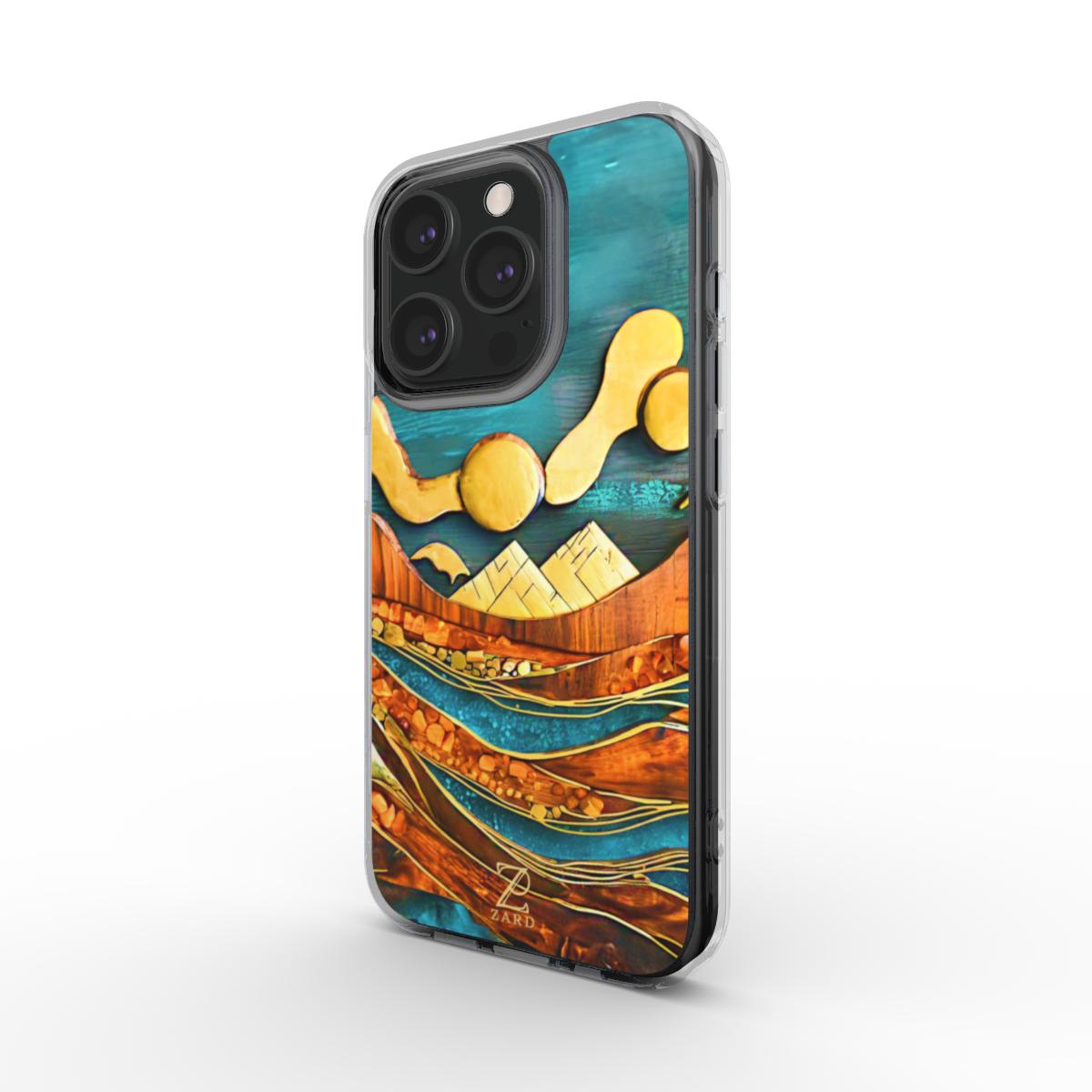 Phone clear case: Emerald Amber Ocean