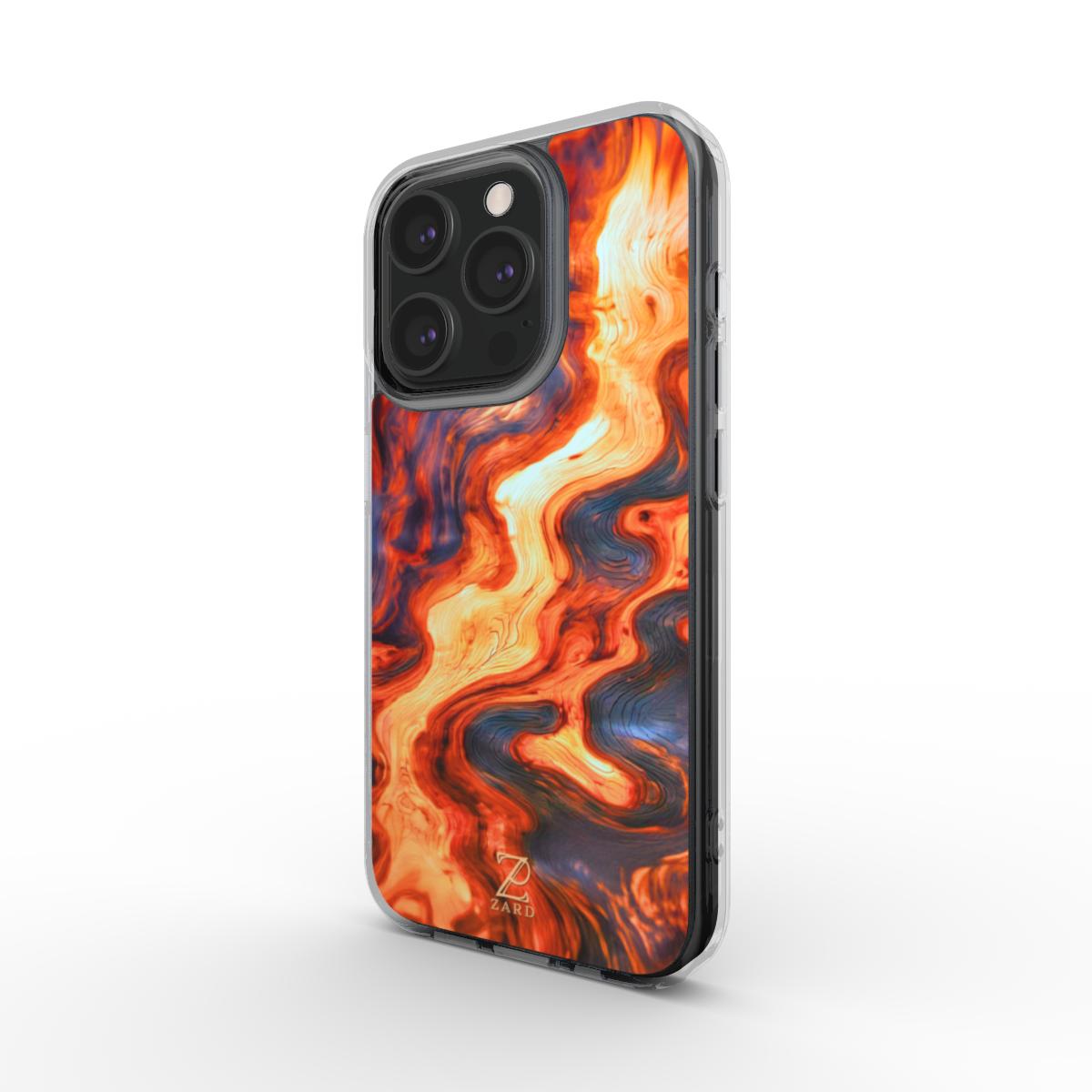 Phone clear case: Burning Wood