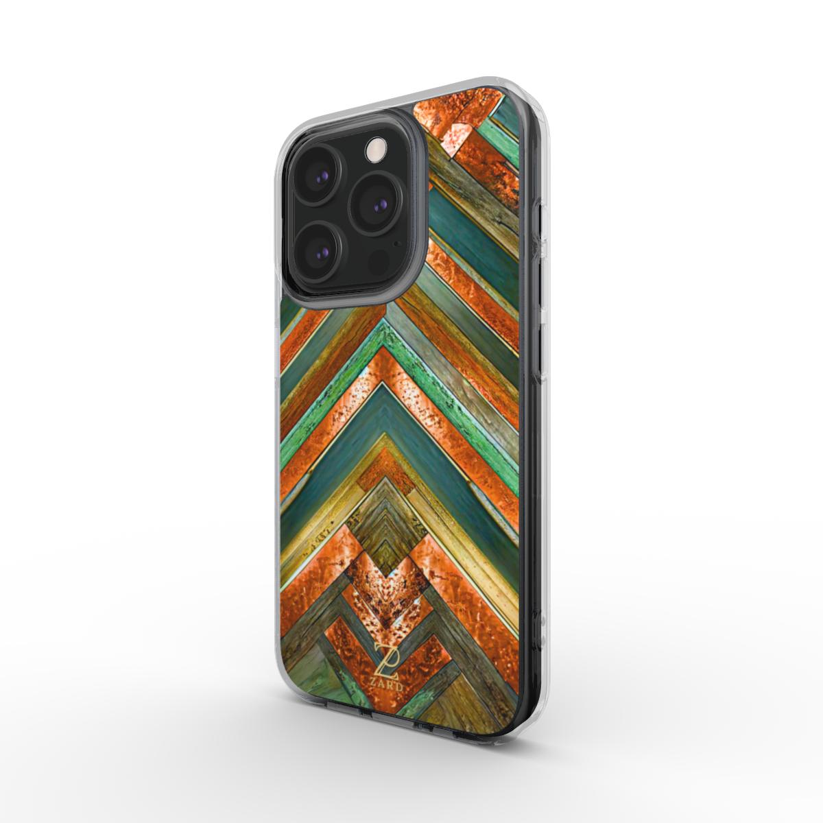 Phone clear case: Brass Copper Mirror