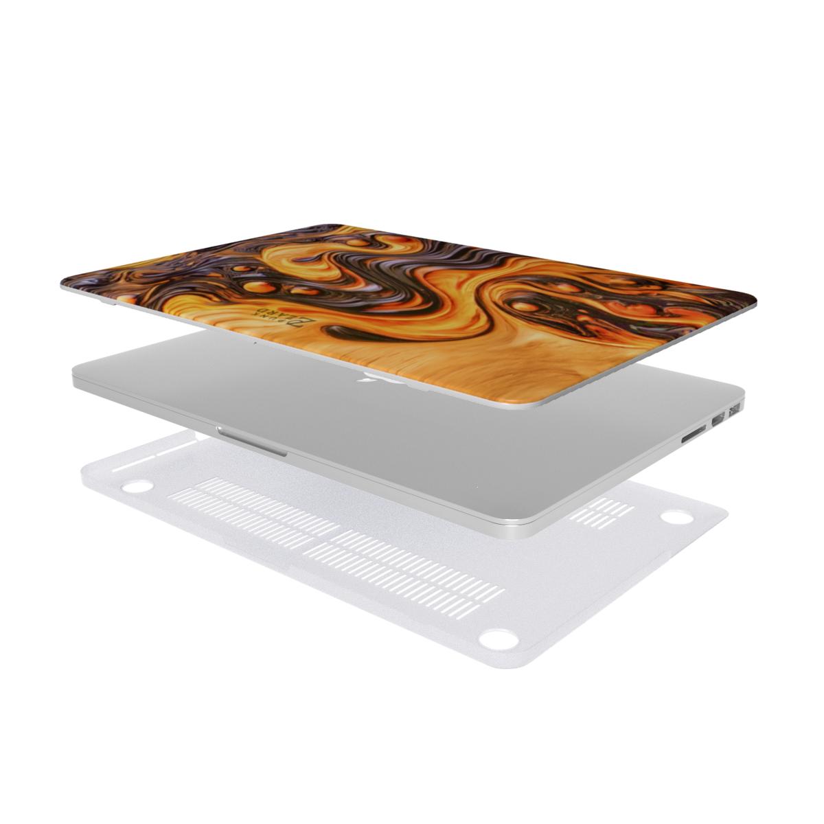 MacBook snap case: Bubble Magma Wood