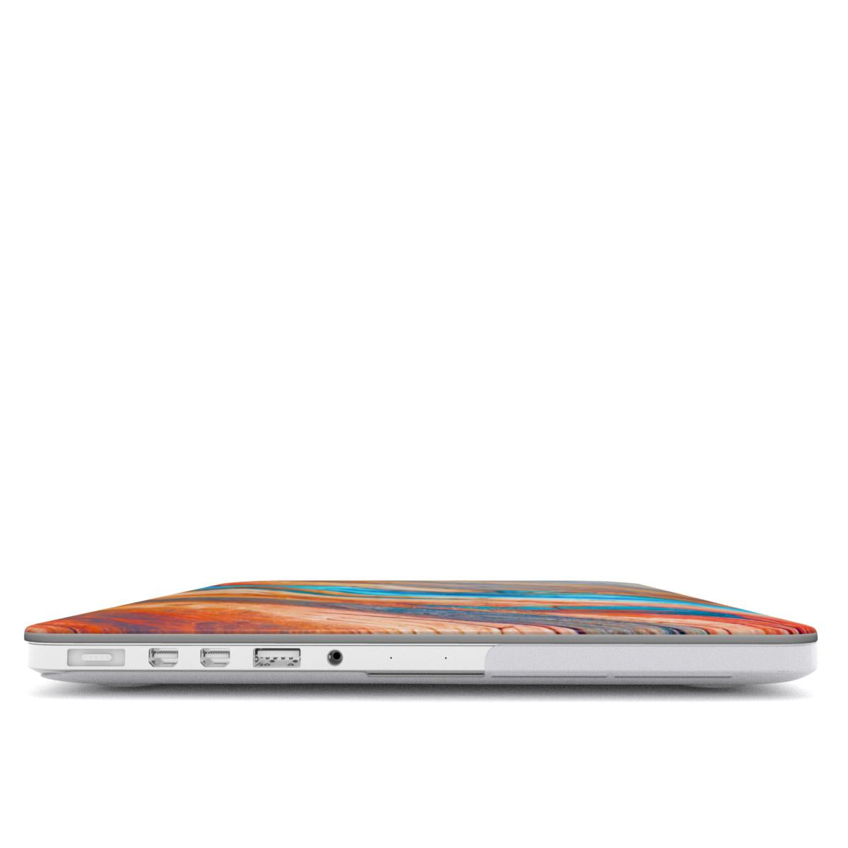 MacBook snap case: Azure Flow Rustic Timber