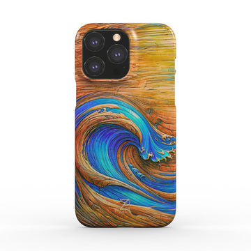 Phone snap case: Timber Sapphire Wave