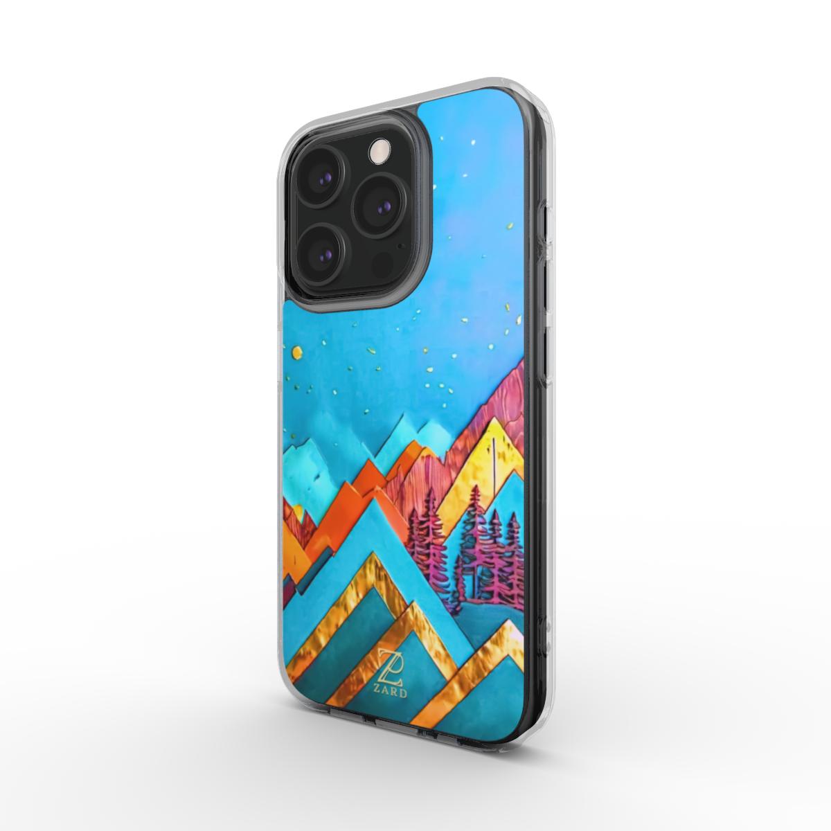 Phone clear case (MagSafe): Azure Mountains