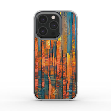 Phone clear case (MagSafe): Amber Timber