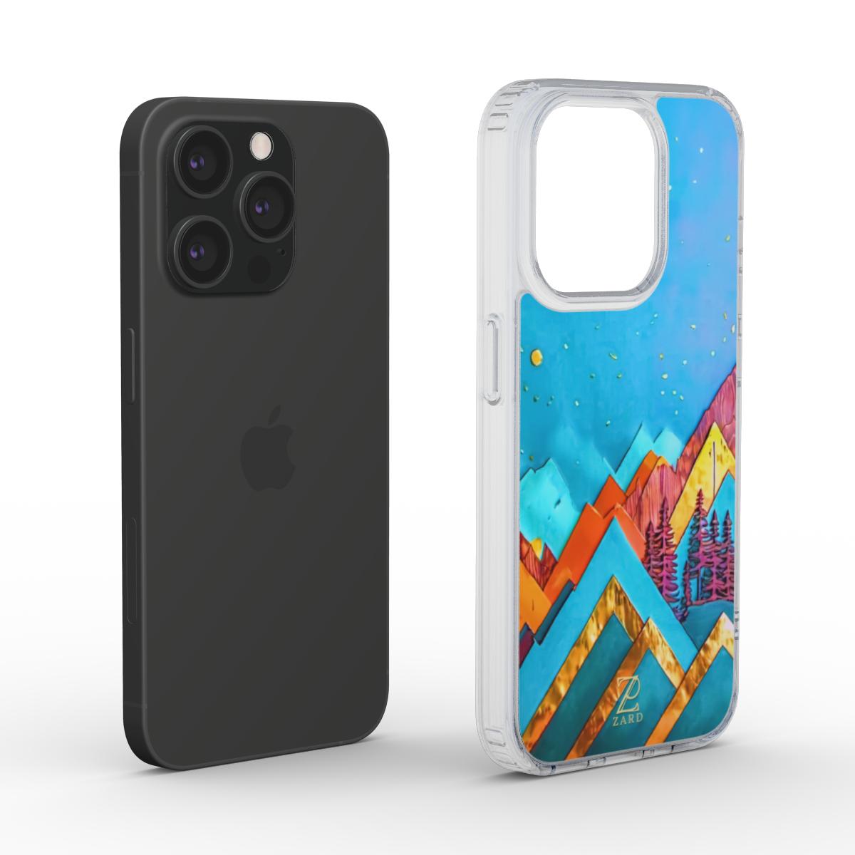 Phone clear case (MagSafe): Azure Mountains