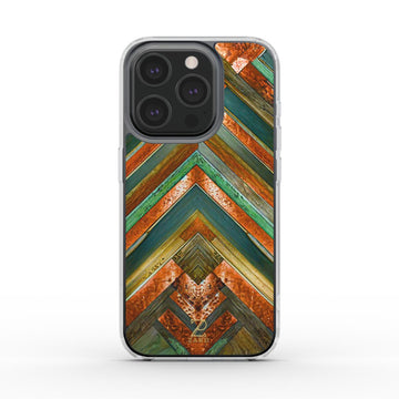 Phone clear case (MagSafe): Brass Copper Mirror