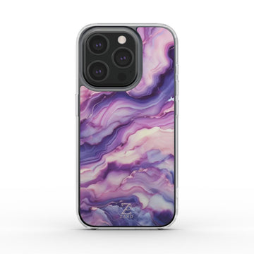 Phone clear case (MagSafe): Cosmic Purple Marble