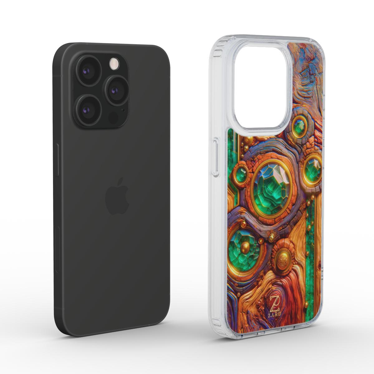 Phone clear case (MagSafe): Emerald Roots