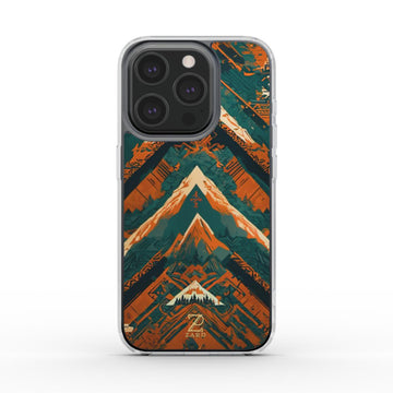Phone clear case (MagSafe): Rust Mountain