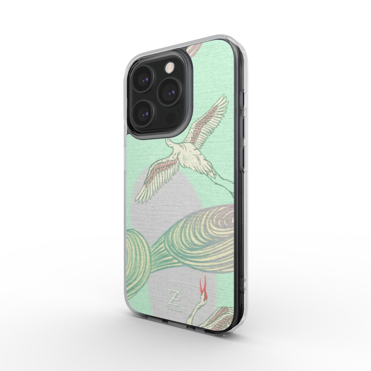 Phone clear case (MagSafe): Echoes of Cranes