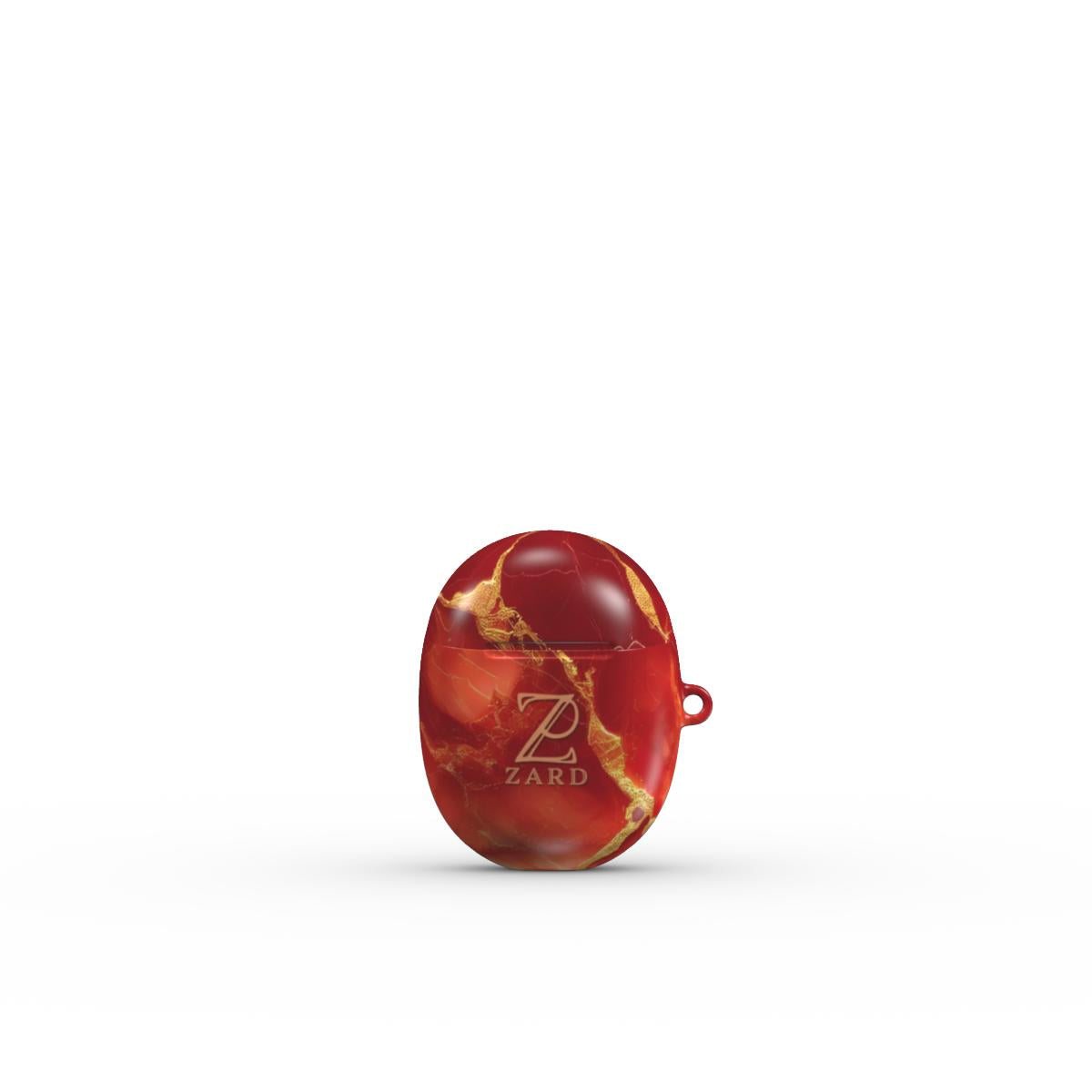 Google Pixel Buds Tough Case: Red Marble