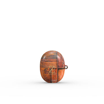 Google Pixel Buds Tough Case: Amber Wood Mosaic