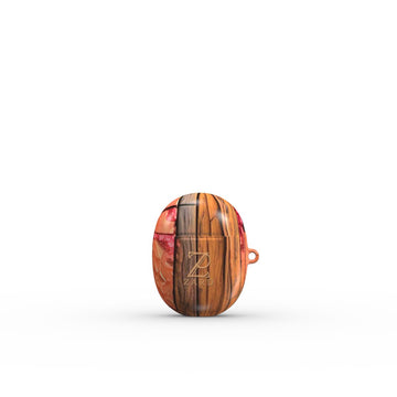 Google Pixel Buds Tough Case: Ruby Copper Timber