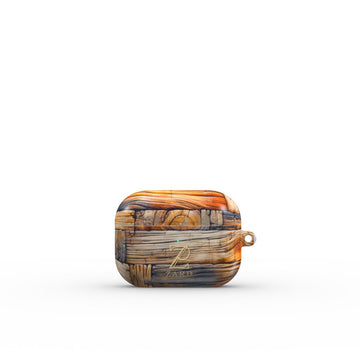 Apple AirPods Tough Case: Rustic Timber Bricks