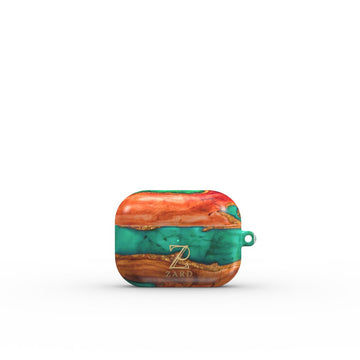 Apple AirPods Tough Case: Emerald Gold Dust Timber