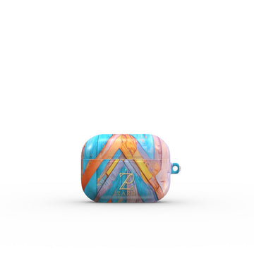 Apple AirPods Tough Case: Turquoise Rustic Wood