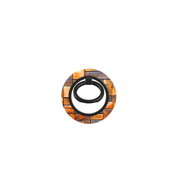 Phone Ring Holder: Brass Rustic Blocks