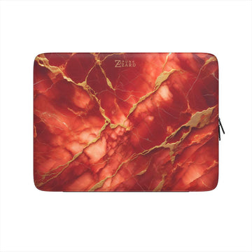 Laptop Sleeve: Red Marble