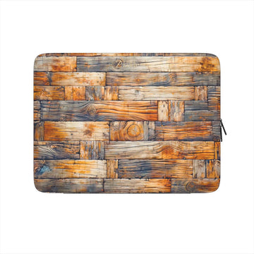 Laptop Sleeve: Rustic Timber Bricks
