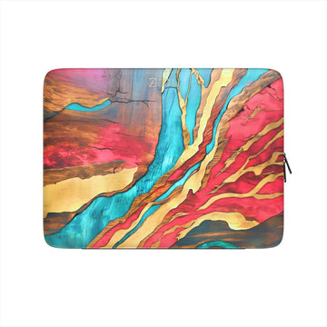 Laptop Sleeve: Emerald Crimson Timber