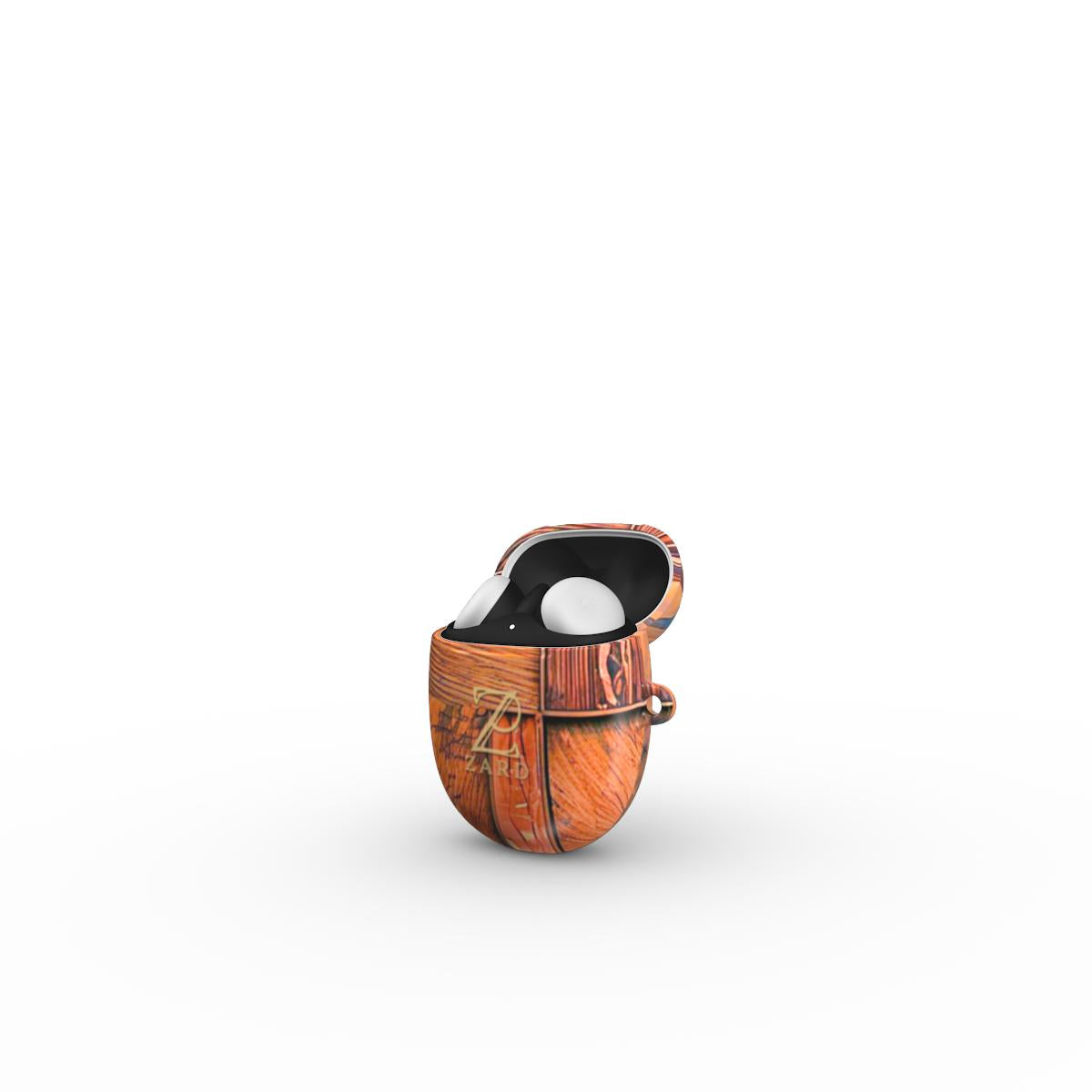 Google Pixel Buds Tough Case: Amber Wood Mosaic